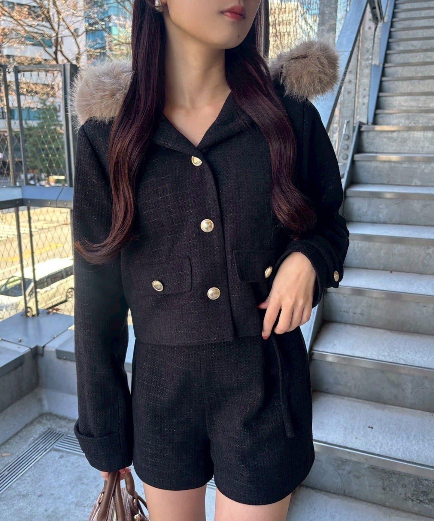 one after anoter 花呢連帽夾克