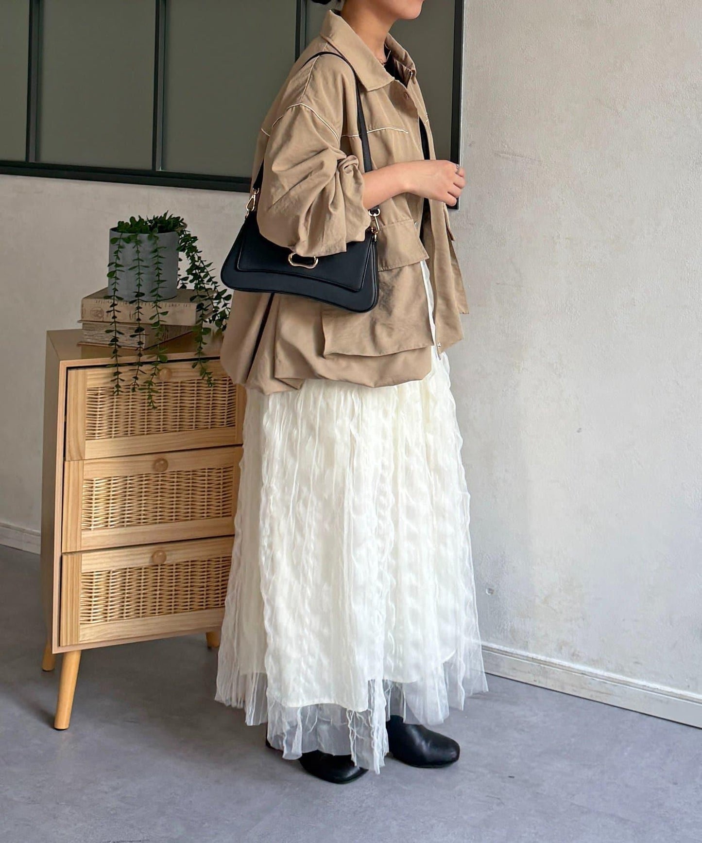 翻領蓬鬆廓形夾克