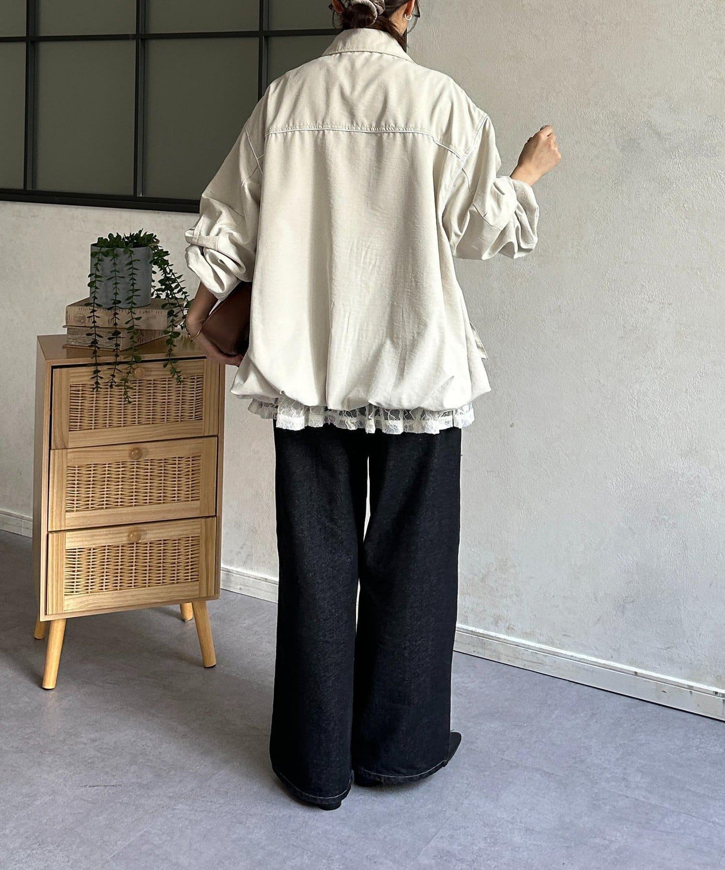 翻領蓬鬆廓形夾克