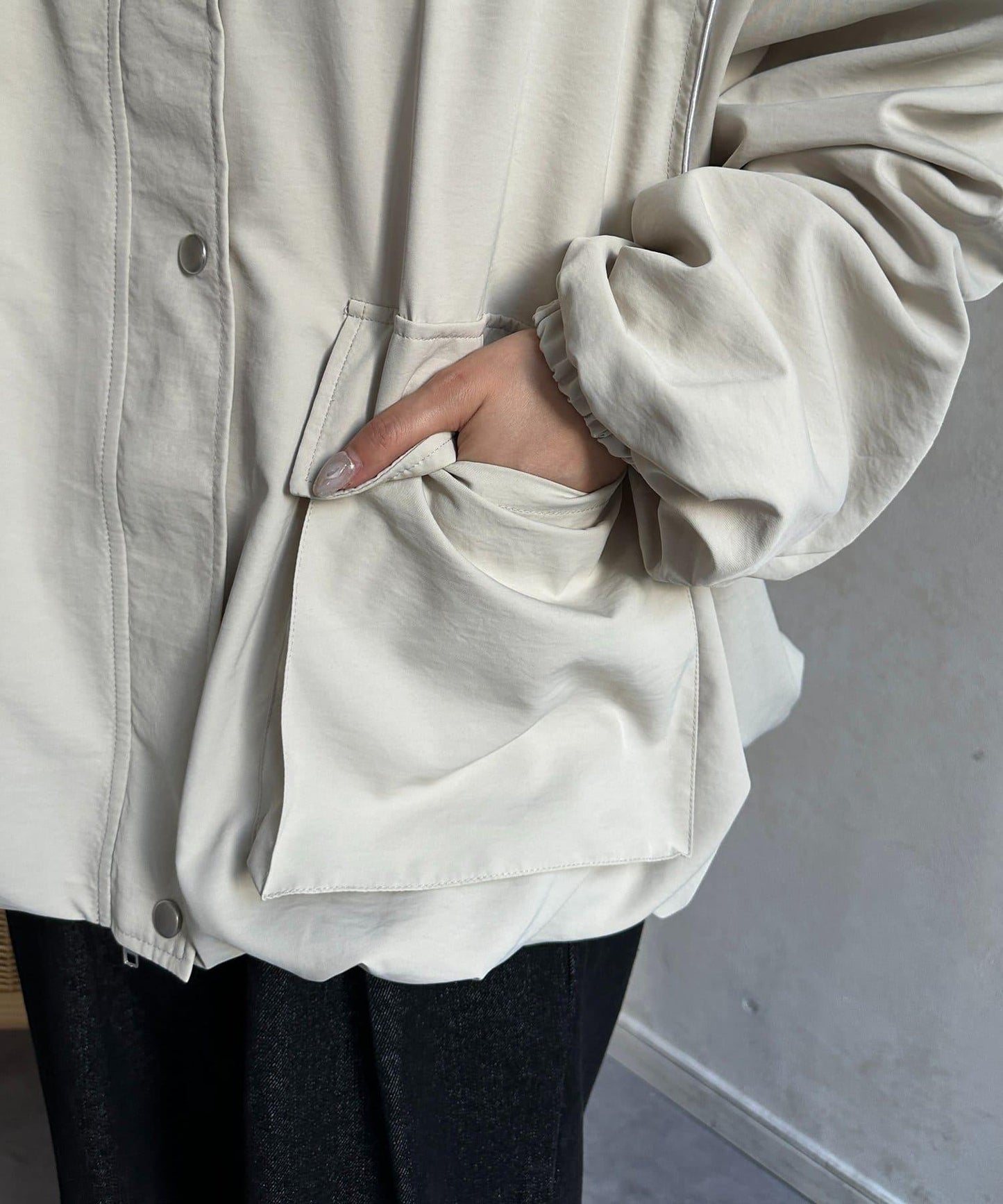 翻領蓬鬆廓形夾克