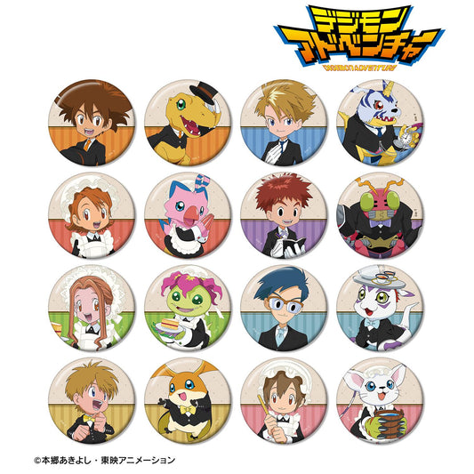 《數碼寶貝大冒險》（數碼寶貝大冒險） 新繪女僕&執事Ver.系列 交易徽章 ver.B 完整套盒（16包入）