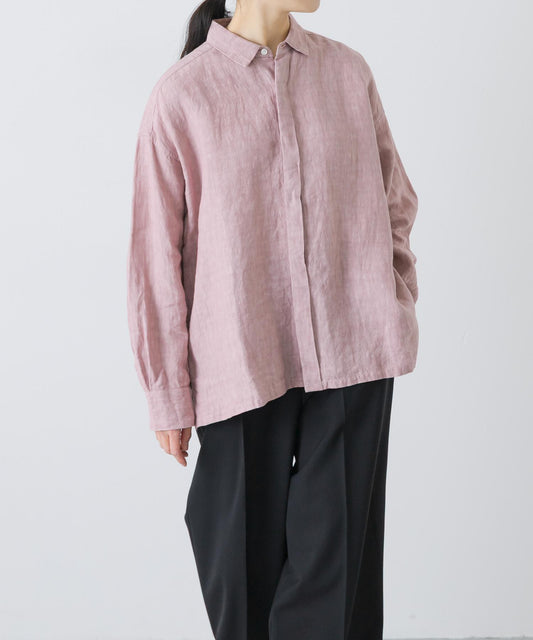 中性乾爽亞麻盒型襯衫