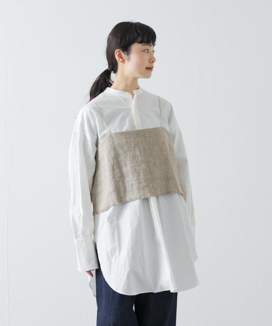 半溼紡亞麻 吊帶上衣