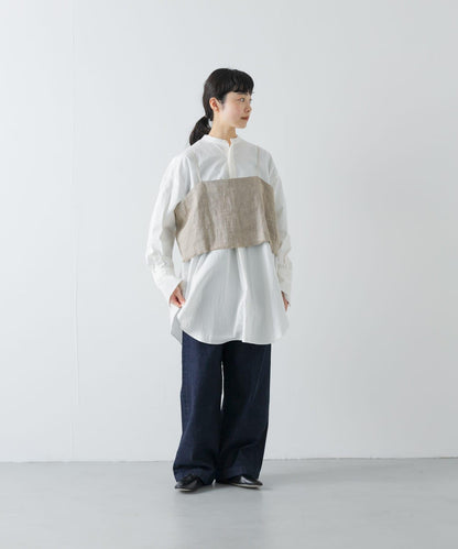 半溼紡亞麻 吊帶上衣