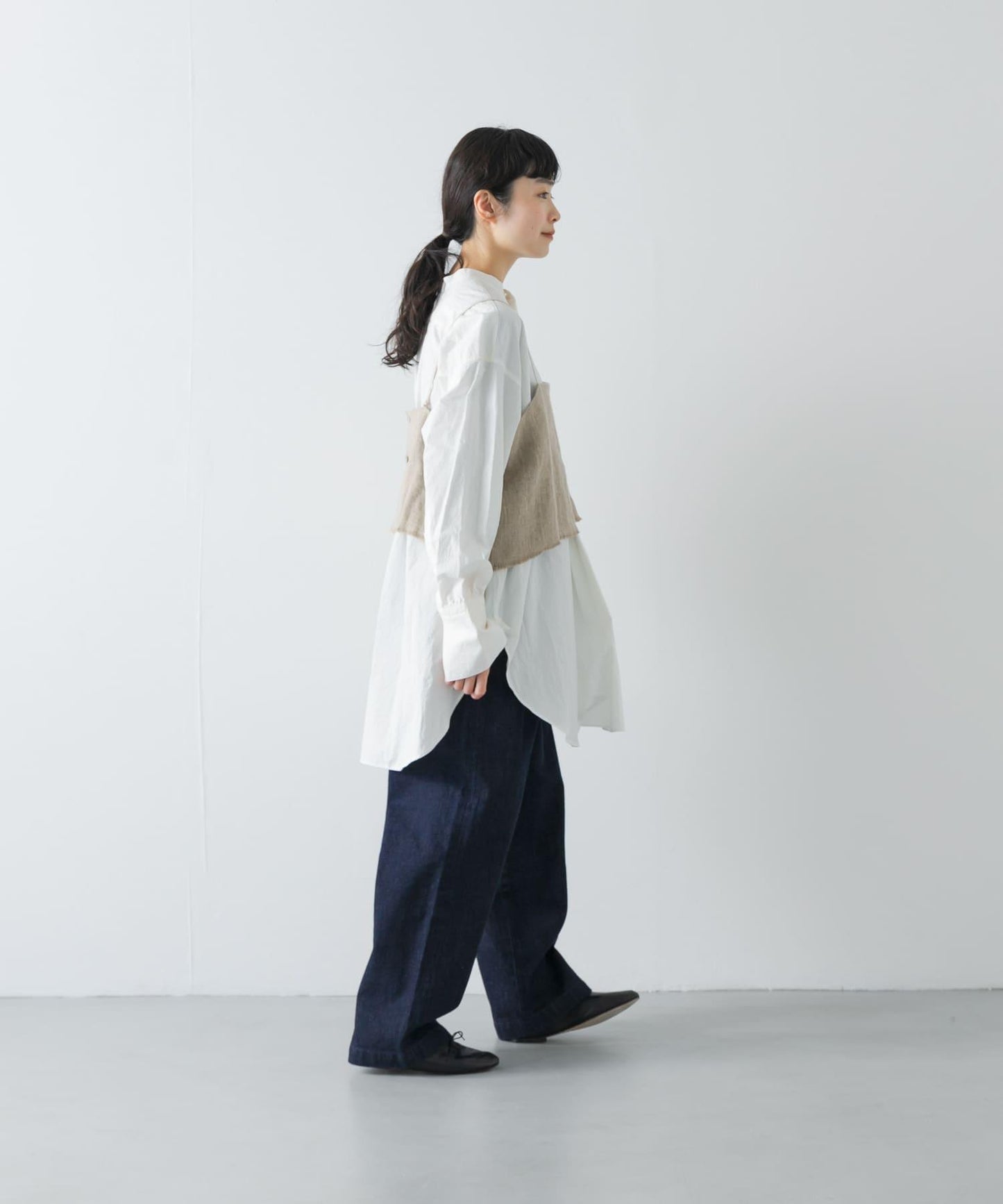 半溼紡亞麻 吊帶上衣