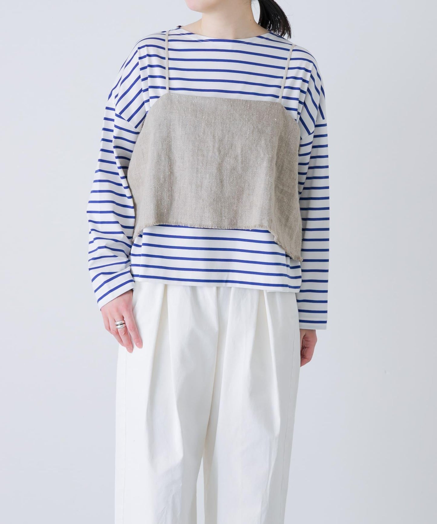 半溼紡亞麻 吊帶上衣