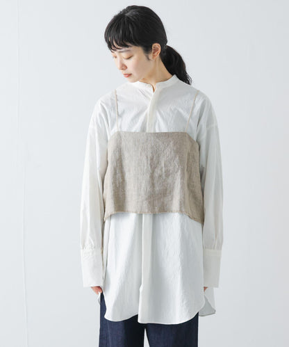 半溼紡亞麻 吊帶上衣