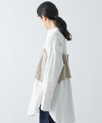半溼紡亞麻 吊帶上衣