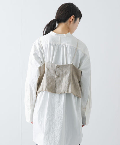 半溼紡亞麻 吊帶上衣