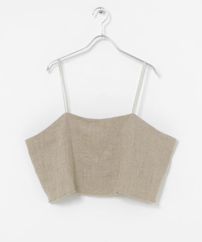 半溼紡亞麻 吊帶上衣