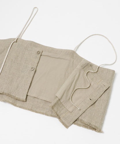 半溼紡亞麻 吊帶上衣