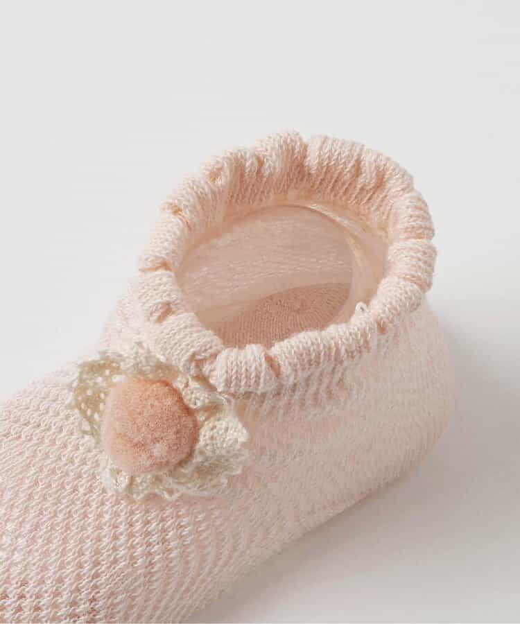 花朵蕾絲網眼嬰兒襪