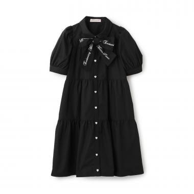 蝴蝶結裝飾層疊連衣裙