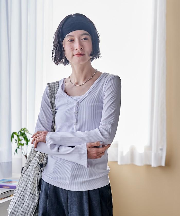 吊帶套裝 短款 羅紋 棉莫代爾 針織開衫