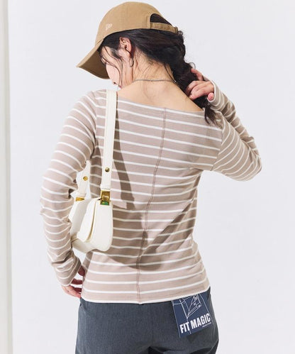 船領條紋棉莫代爾長袖T恤