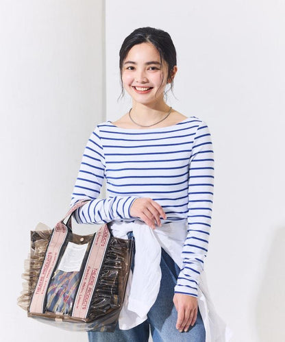 船領條紋棉莫代爾長袖T恤