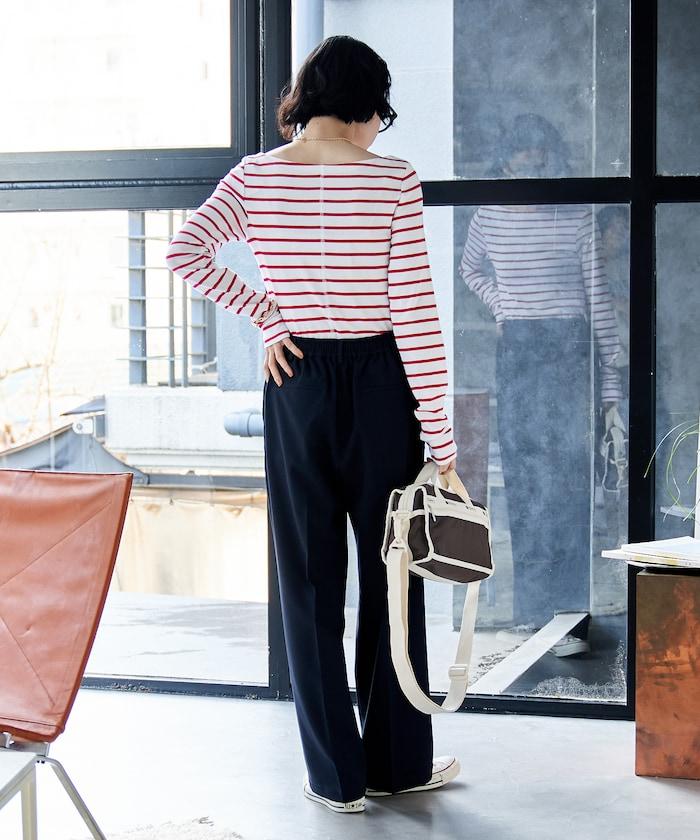 船領條紋棉莫代爾長袖T恤