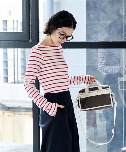 船領條紋棉莫代爾長袖T恤