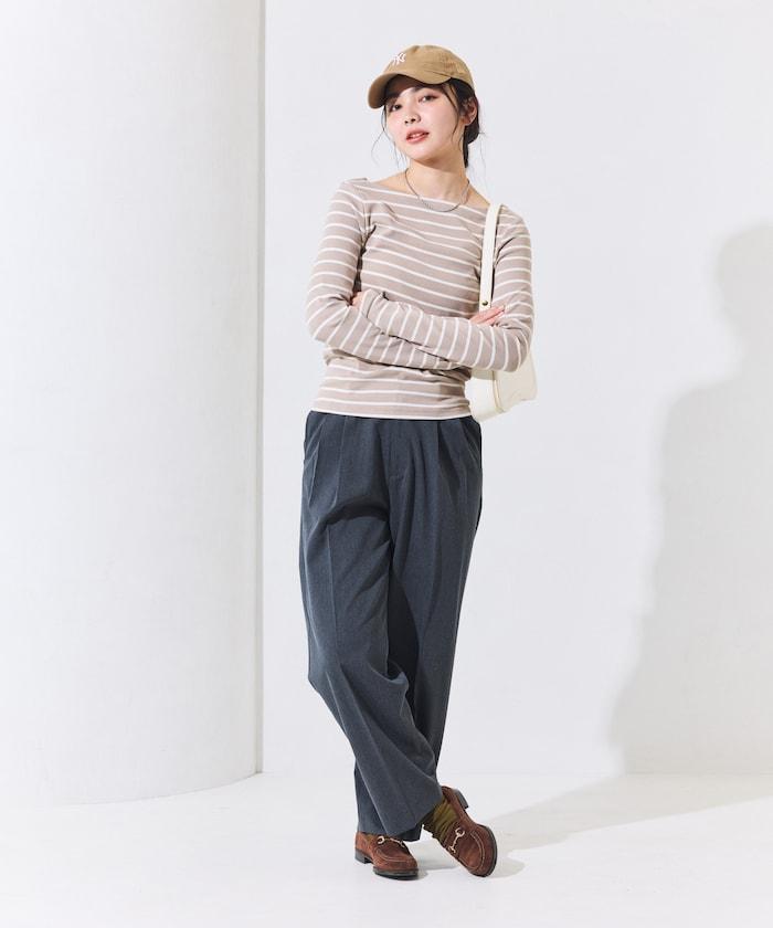 船領條紋棉莫代爾長袖T恤