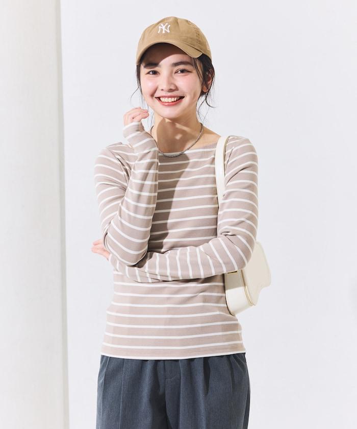 船領條紋棉莫代爾長袖T恤