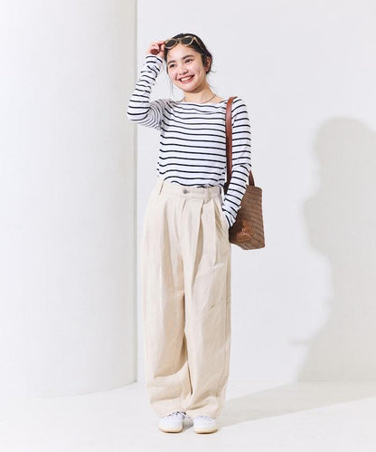 船領條紋棉莫代爾長袖T恤