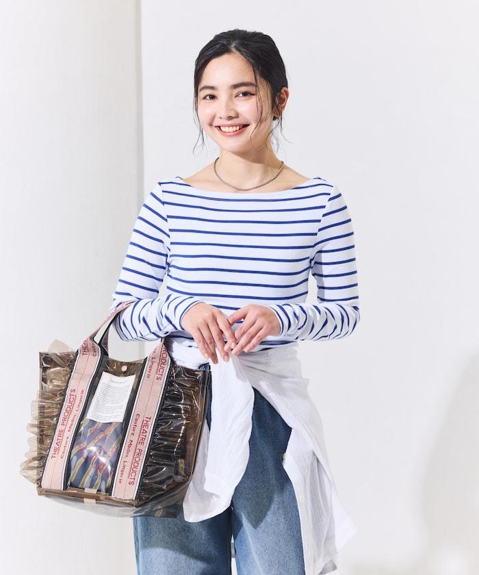 船領條紋棉莫代爾長袖T恤