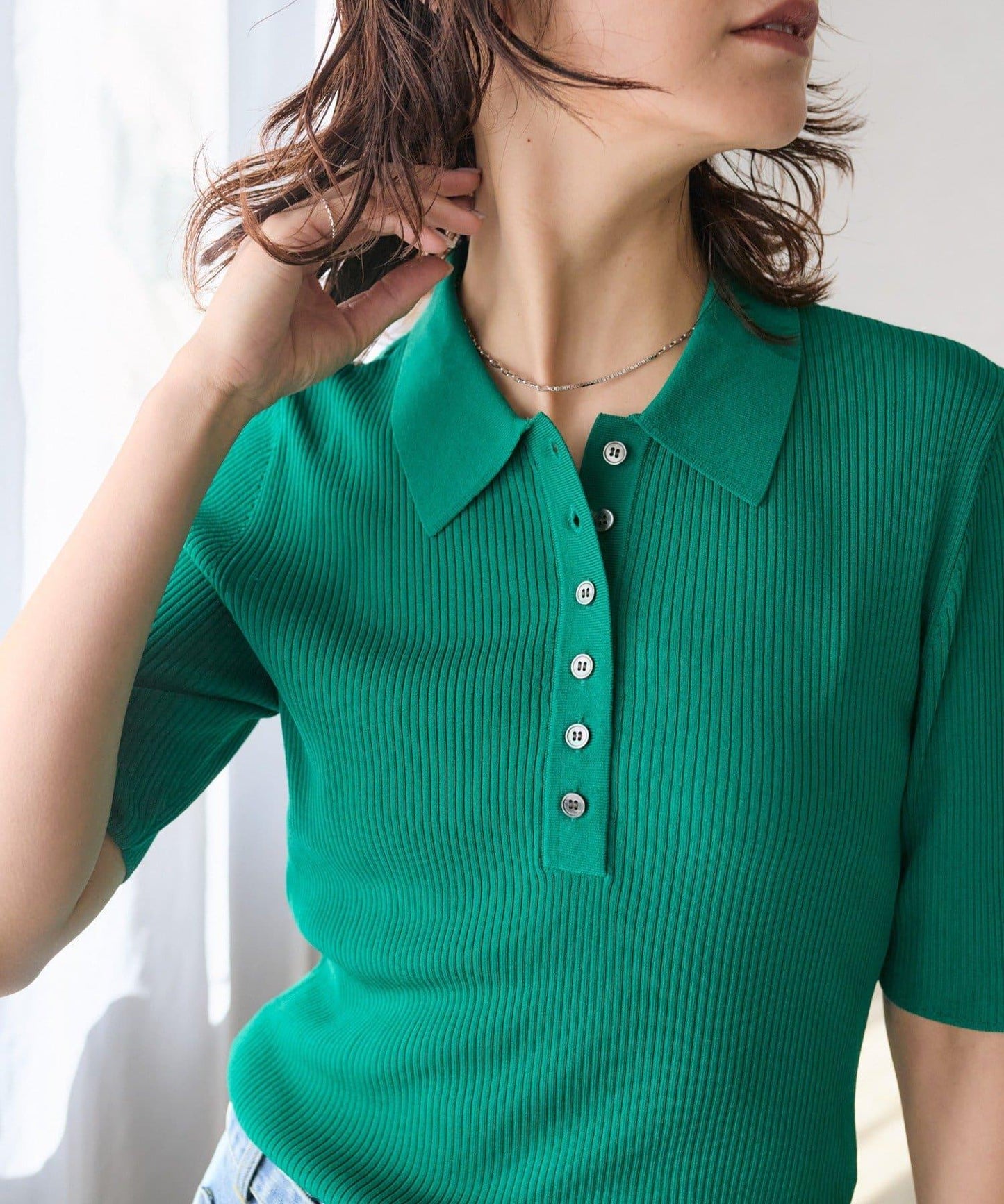 通勤休閒皆宜 清涼觸感 針織POLO衫