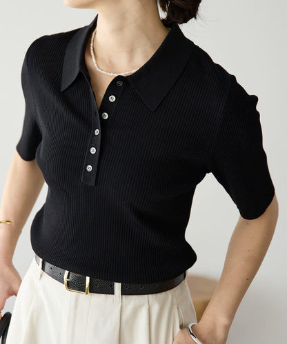 通勤休閒皆宜 清涼觸感 針織POLO衫