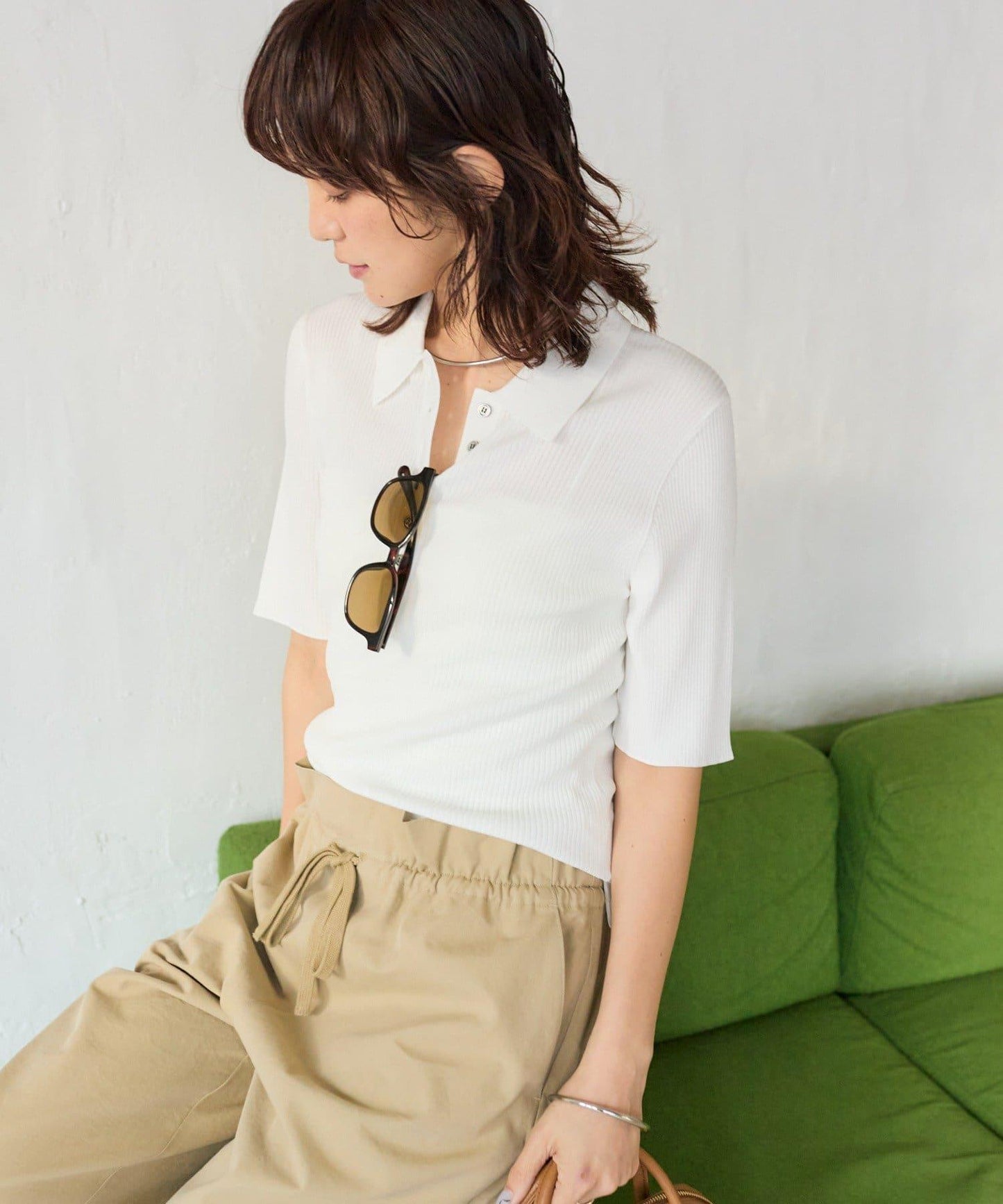 通勤休閒皆宜 清涼觸感 針織POLO衫