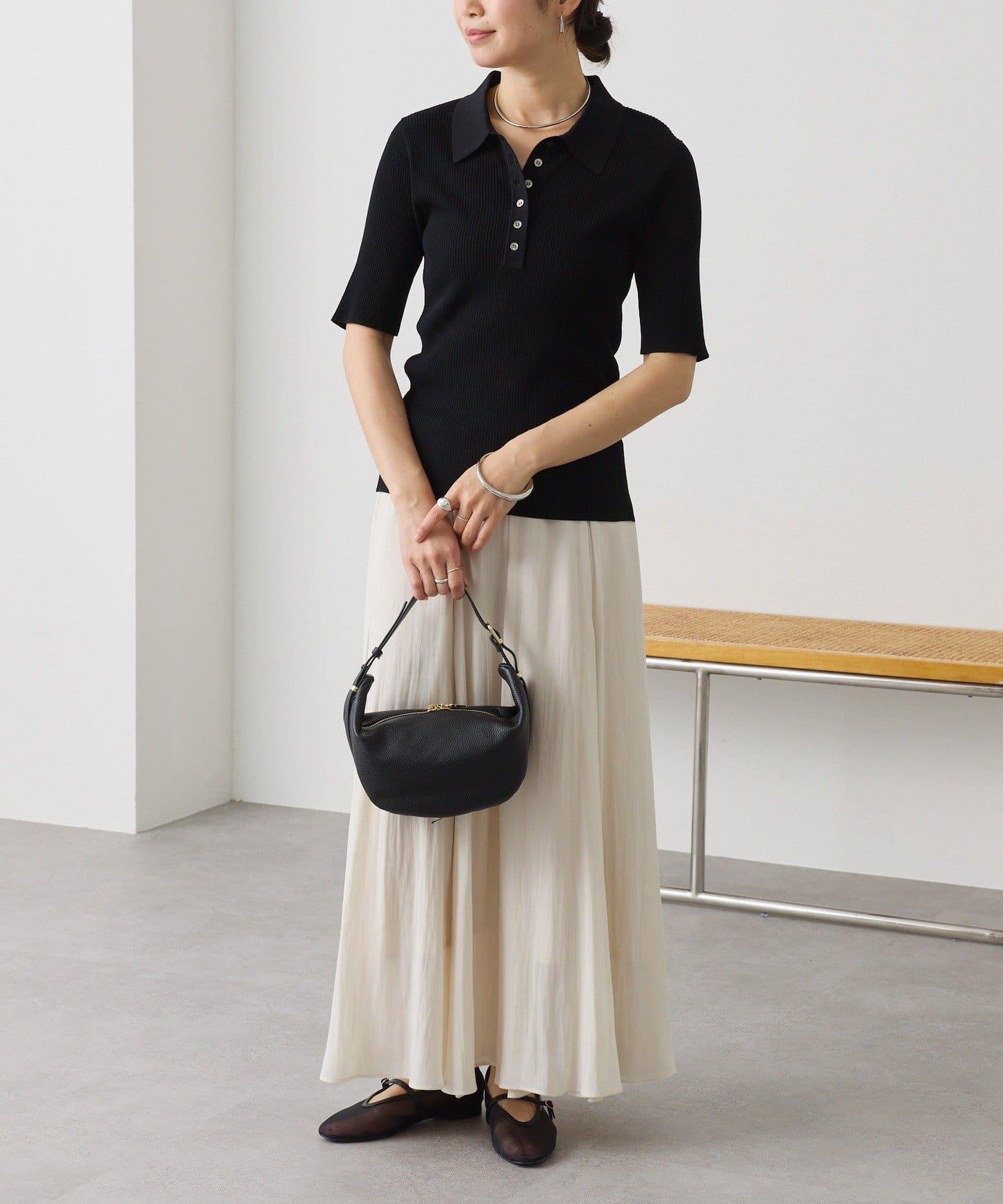 通勤休閒皆宜 清涼觸感 針織POLO衫