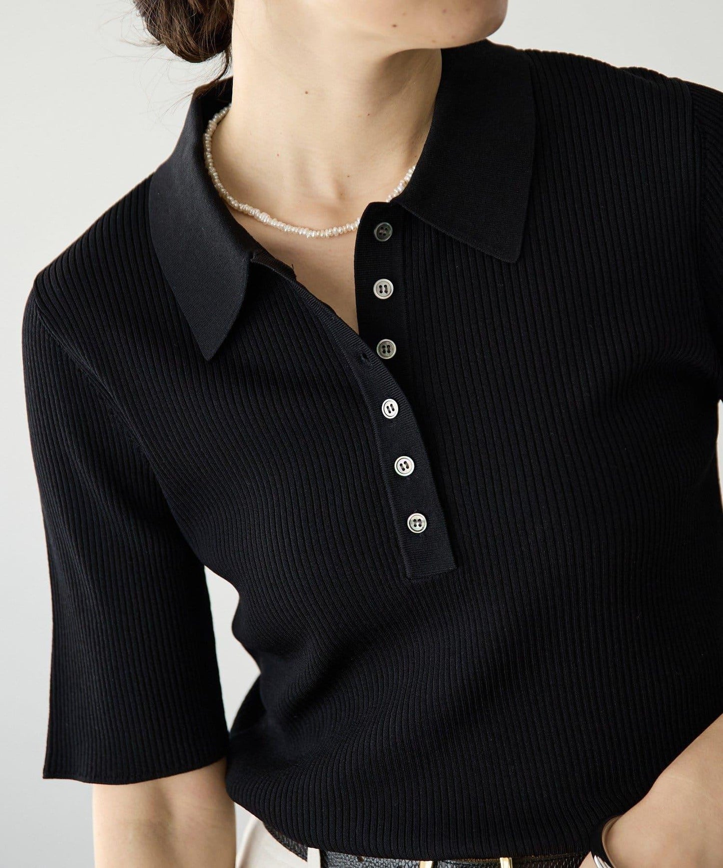 通勤休閒皆宜 清涼觸感 針織POLO衫