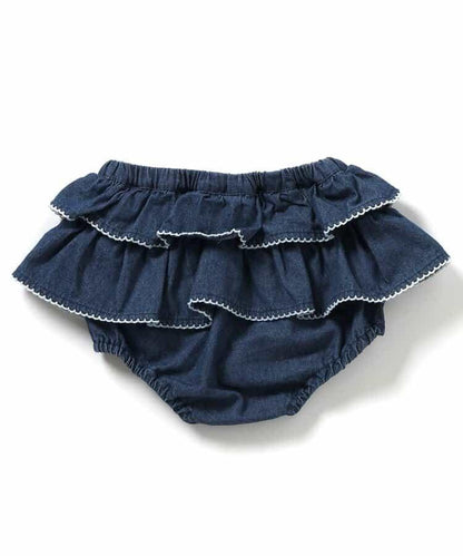 層疊荷葉邊布魯馬短褲