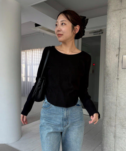 緊身胸衣設計長袖T恤