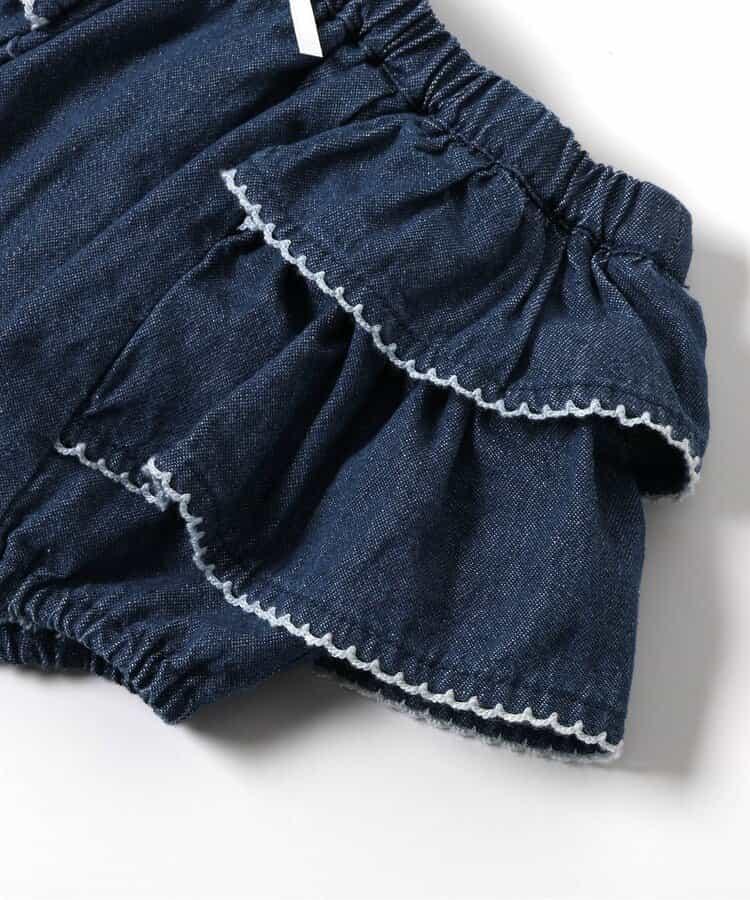 層疊荷葉邊布魯馬短褲