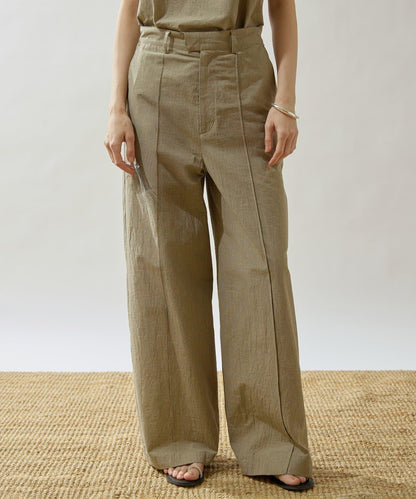 Drawing Numbers 有機棉格紋闊腿褲