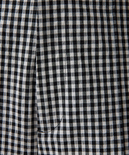 Drawing Numbers 有機棉格紋闊腿褲