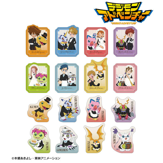 《數碼寶貝大冒險》 新繪女僕與管家系列 異形貼紙 完整BOX 16包入