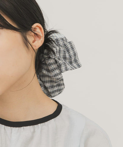 格紋條紋拼接 髮圈