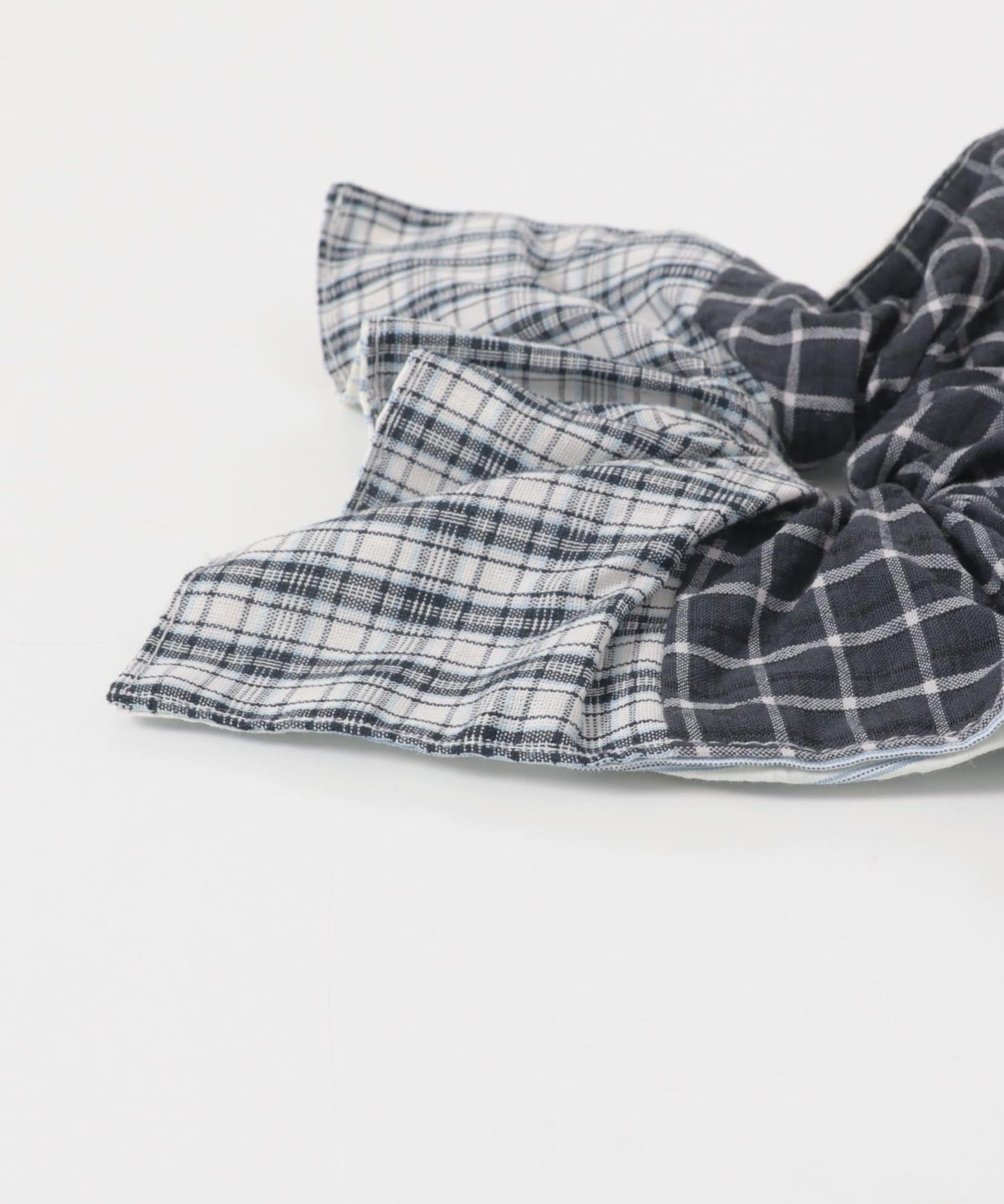 格紋條紋拼接 髮圈