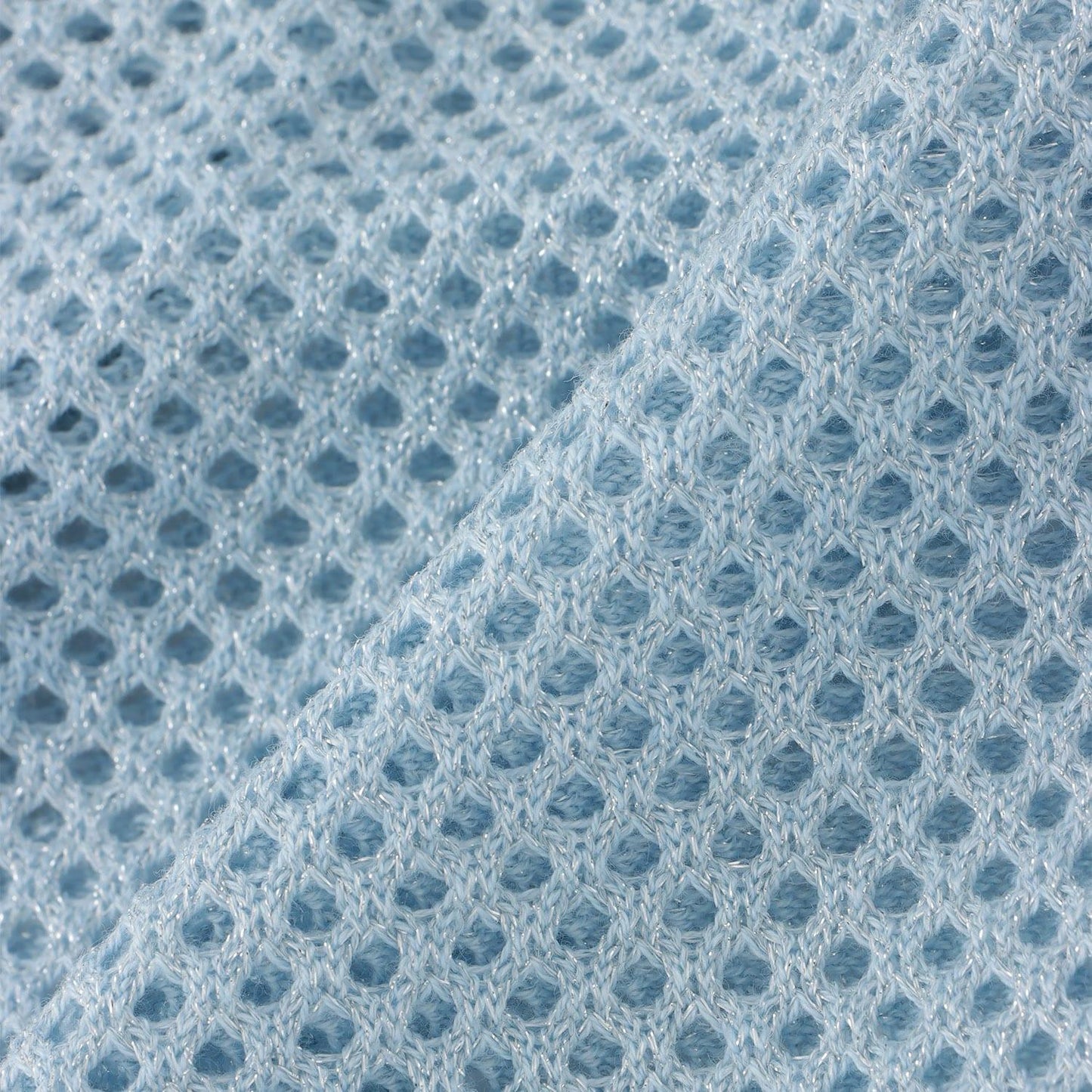 亮絲網眼針織+短袖T恤套裝