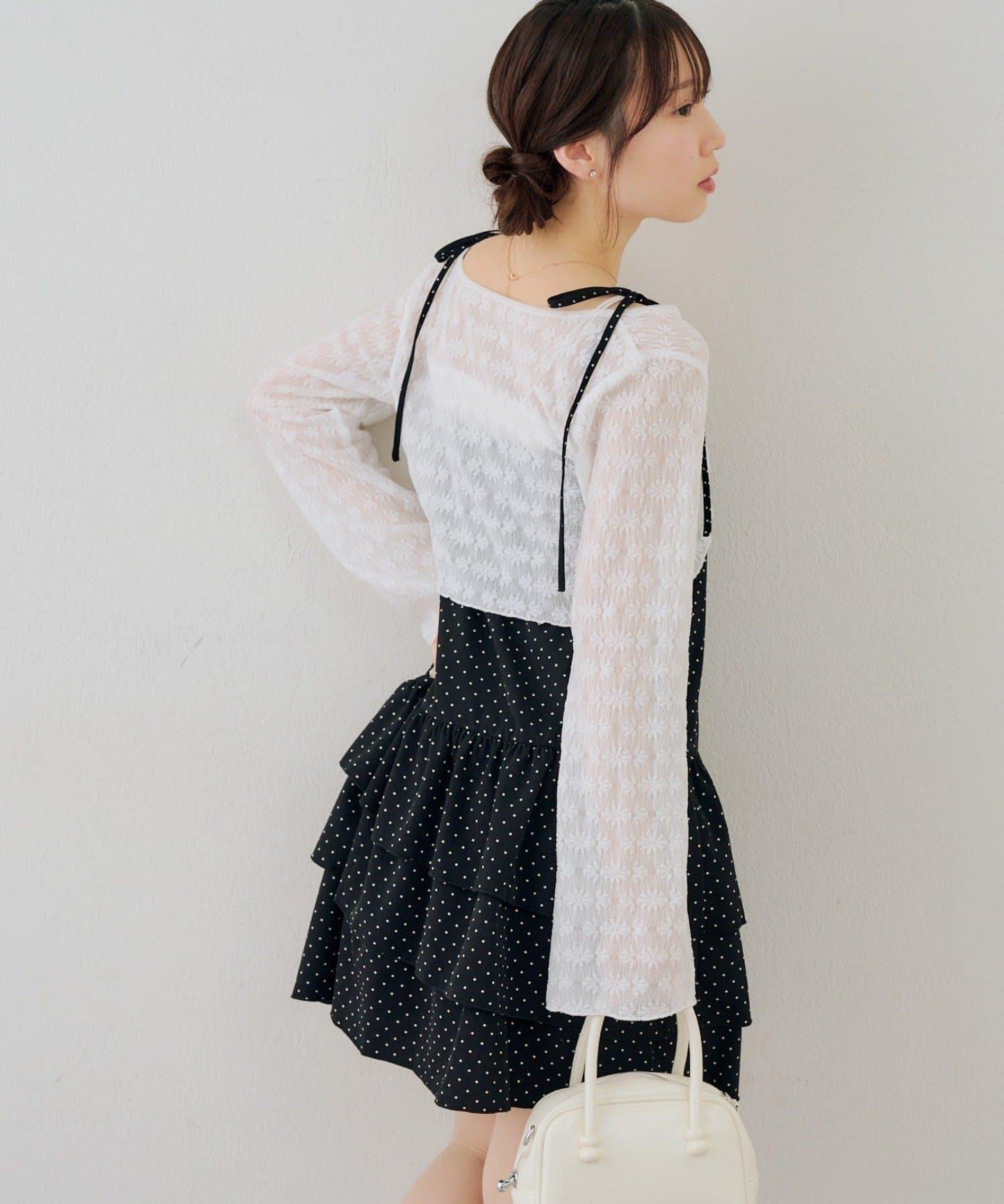 蕾絲小披肩吊帶長款上衣套裝