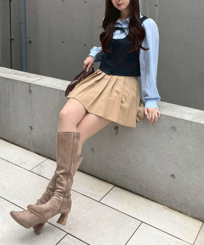 拼接蝴蝶結設計 襯衫