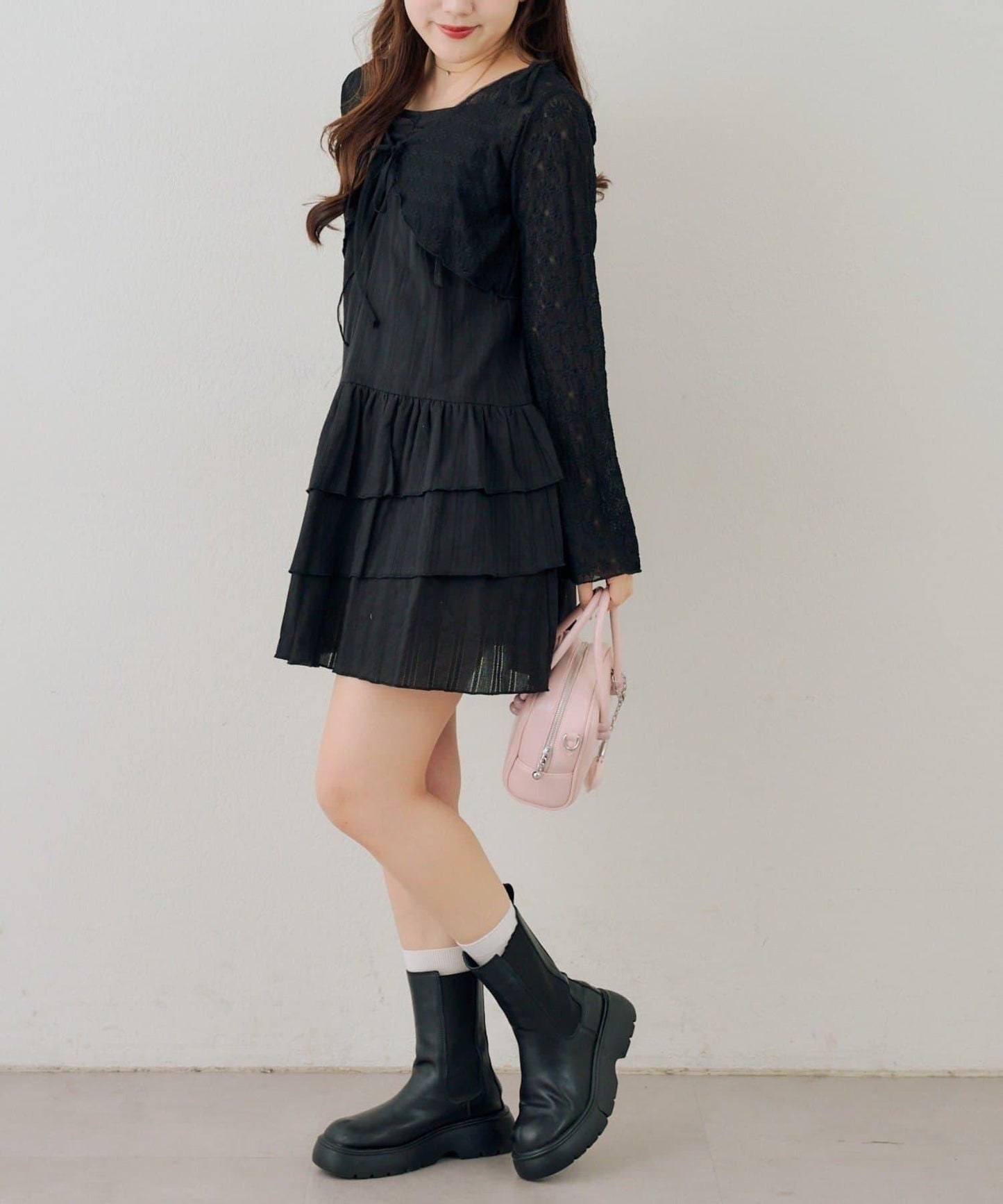 蕾絲小披肩吊帶長款上衣套裝