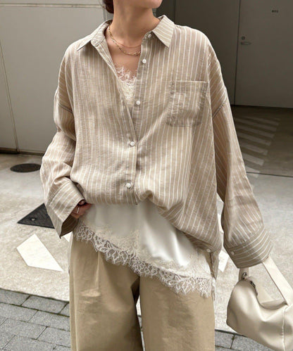 多穿法條紋設計襯衫