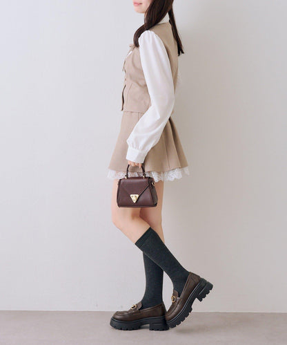 拼接蝴蝶結設計 襯衫