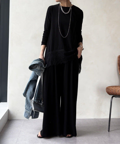 下襬蕾絲設計上衣