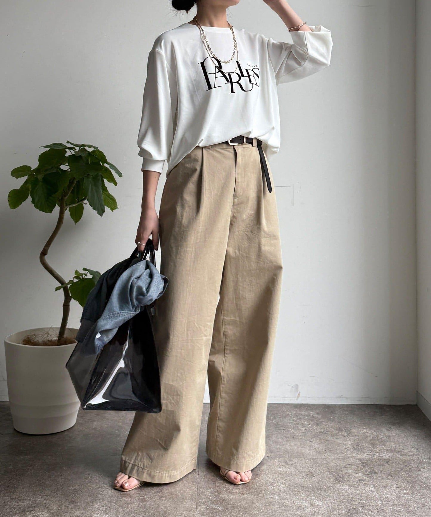 網絡限定 logo長袖TEE T恤