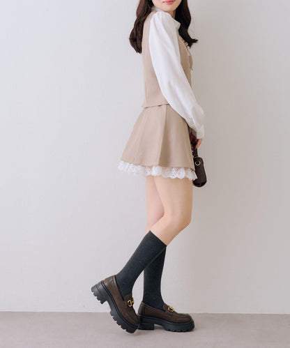 拼接蝴蝶結設計 襯衫