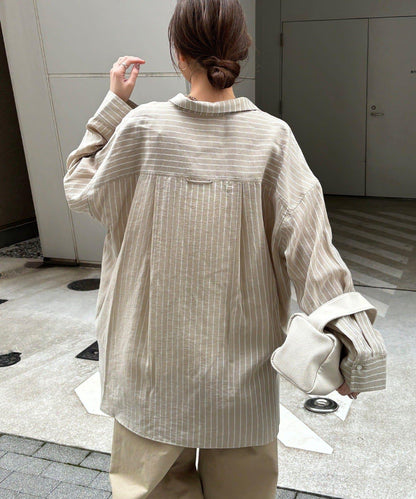 多穿法條紋設計襯衫