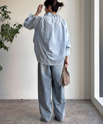 荷葉邊領 設計 襯衫